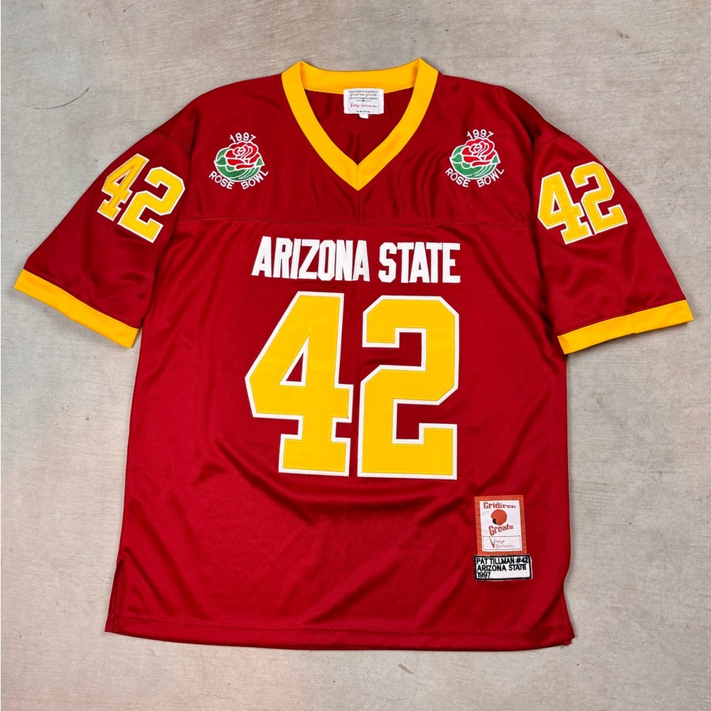 Gridiron Greats Patrick Tillman Arizona State 1997 Rose Bowl Vintage Jersey L/XL